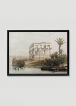 Plakat w drewnianej czarnej ramce: Świątynia Trajana w Philae David Roberts Egipt