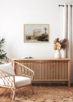 Aranżacja wnętrza, na ścianie wisi plakat w ramce: Świątynia Trajana w Philae David Roberts Egipt