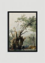 Plakat oprawiony w drewnianą brązową ramkę Vintage Italia: Egipt i Nubia David Roberts orientalne drzewo