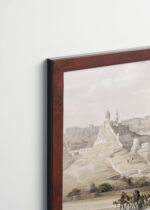 Plakat oprawiony w drewnianą brązową ramkę Vintage Italia: Panorama Kairu David Roberts orientalizm Egipt