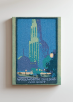 Woolworth Building nocą Nowy Jork art deco vintage obraz na płótnie