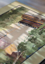 Zbliżenie na detale plakatu: kolej nadziemna na 110th Street Nowy Jork Rachael Robinson Elmer