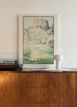 Katedra św. Jana z Morningside Park Nowy Jork vintage obraz na płótnie