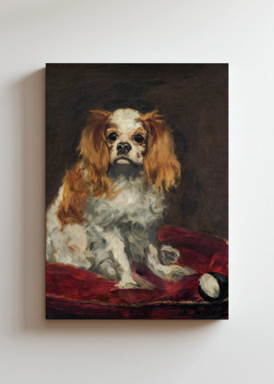 pies spaniel Cavalier King Charles Édouard Manet obraz na płótnie