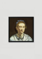 Plakat w drewnianej czarnej ramce: portret kobiety Édouard Manet reprodukcja XIX wiek