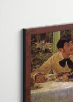 Plakat oprawiony w drewnianą brązową ramkę Vintage Italia: Édouard Manet Chez le Père Lathuille
