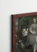 Plakat oprawiony w drewnianą brązową ramkę Vintage Italia: Luncheon w pracowni Édouard Manet 1868 reprint