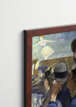 Plakat oprawiony w drewnianą brązową ramkę Vintage Italia: Manet Corner of a Café-Concert paryska kawiarnia