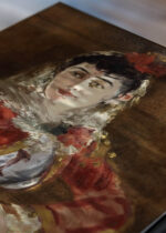 Zbliżenie na detale plakatu: Édouard Manet Portret Emilie Ambre w roli Carmen 1879