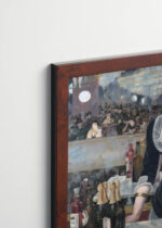 Plakat oprawiony w drewnianą brązową ramkę Vintage Italia: A Bar at the Folies-Bergère (1882) Édouard Manet