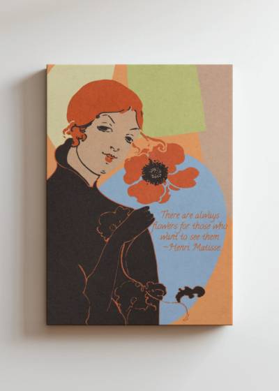 Ethel Reed kobieta z makiem Art Nouveau obraz na płótnie