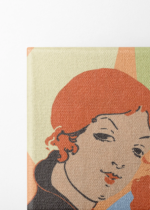 Ethel Reed kobieta z makiem Art Nouveau obraz na płótnie
