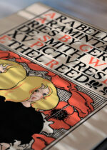 Zbliżenie na detale plakatu: Ethel Reed Arabella and Araminta vintage 1895