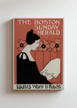 The Boston Sunday Herald Ethel Reed 1895 secesja obraz na płótnie