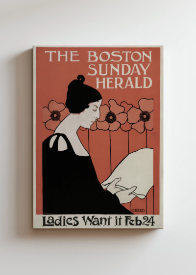 The Boston Sunday Herald Ethel Reed 1895 secesja obraz na płótnie