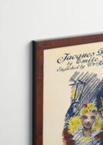 Plakat oprawiony w drewnianą brązową ramkę Vintage Italia: Jacques Damour Ethel Reed vintage secesja