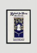 Plakat w drewnianej czarnej ramce: Ethel Reed Behind the Arras kobieta kwiaty hibiskusa