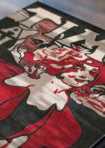 Zbliżenie na detale plakatu: Ethel Reed Time and The Hour kobieta czerwone włosy