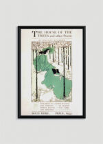 Plakat w drewnianej czarnej ramce: Ethel Reed The House of Trees Art Nouveau