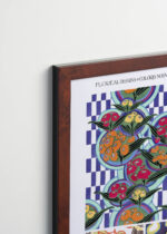 Plakat oprawiony w drewnianą brązową ramkę Vintage Italia: Séguy Floréal motywy floralne art nouveau vintage