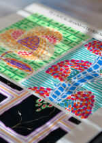 Zbliżenie na detale plakatu: E.A. Séguy Floreal Art Déco wzory geometryczne