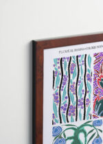 Plakat oprawiony w drewnianą brązową ramkę Vintage Italia: E.A. Séguy wzory florystyczne Art Nouveau vintage