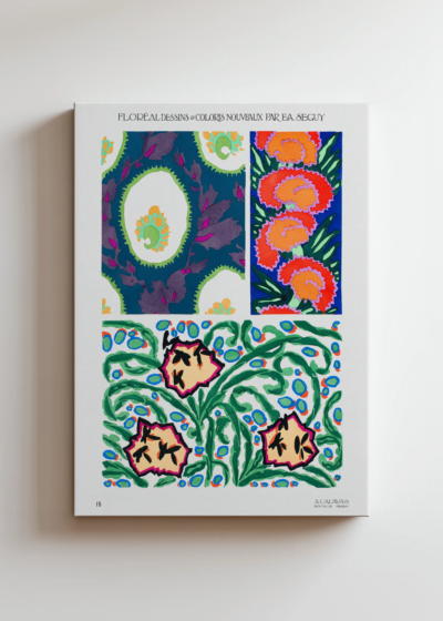 Séguy Art Nouveau motywy floralne secesja vintage obraz na płótnie