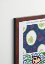 Plakat oprawiony w drewnianą brązową ramkę Vintage Italia: Séguy Art Nouveau motywy floralne secesja vintage