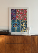 wzory floralne E.A. Séguy Art Déco vintage obraz na płótnie