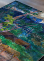 Zbliżenie na detale plakatu: Paul Gauguin Tahiti reprodukcja post-impresjonizm