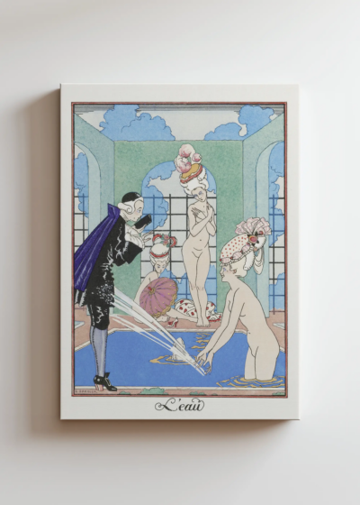 L'eau George Barbier Art Deco kobieta kąpiel obraz na płótnie