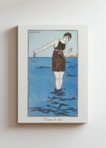 Art Deco kobieta na plaży George Barbier 1913 obraz na płótnie