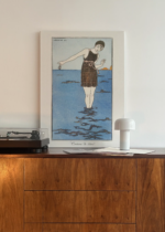 Art Deco kobieta na plaży George Barbier 1913 obraz na płótnie