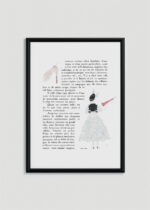 Plakat oprawiony w drewnianą brązową ramkę Vintage Italia: kobieta z różową parasolką Art Deco George Barbier