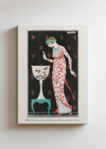 Art Deco kobieta w jedwabnej sukni George Barbier obraz na płótnie