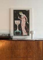 Art Deco kobieta w jedwabnej sukni George Barbier obraz na płótnie