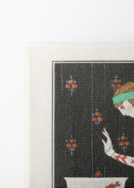 Art Deco kobieta w jedwabnej sukni George Barbier obraz na płótnie