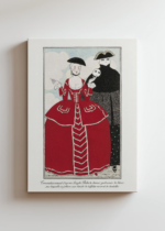 George Barbier Art Deco para w strojach rokoko obraz na płótnie