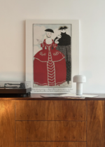 George Barbier Art Deco para w strojach rokoko obraz na płótnie