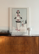 Art Deco George Barbier zimowa elegantka 1913 obraz na płótnie