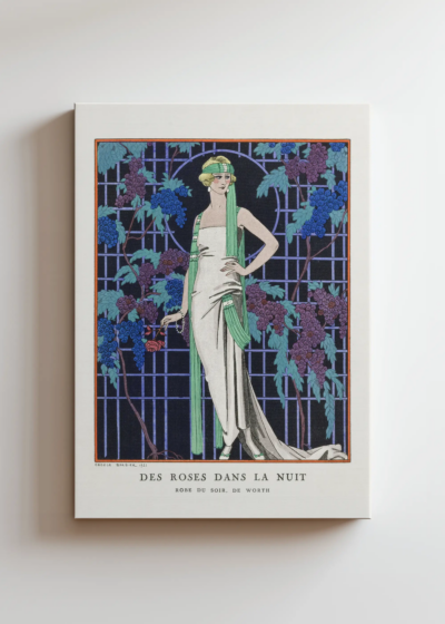 Art Déco Des Roses dans la Nuit George Barbier obraz na płótnie