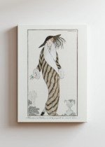 Art Deco George Barbier moda kobieta futro 1912 obraz na płótnie