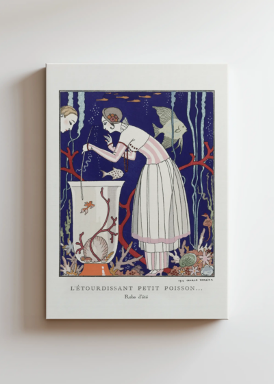 George Barbier Art Deco moda kobieta akwarium 1914 obraz na płótnie