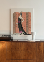 Art Deco George Barbier Le Paravent Rouge Worth obraz na płótnie