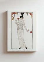 Tancerka w czarnym kapeluszu Art Deco George Barbier obraz na płótnie