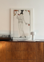 Tancerka w czarnym kapeluszu Art Deco George Barbier obraz na płótnie