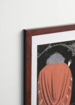 Aranżacja wnętrza, na ścianie wisi plakat w ramce: La Voie Lactée George Barbier Art Deco 1921