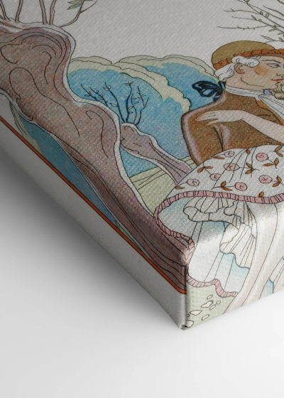 George Barbier Art Deco para zakochanych zima obraz na płótnie
