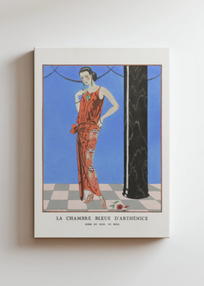 Art Deco George Barbier Elegancka Dama 1920 obraz na płótnie