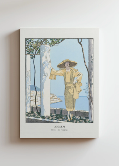 Amalfi George Barbier art déco kobieta vintage obraz na płótnie